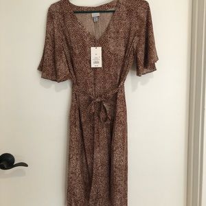 Giraffe Print Tie Waist Dress